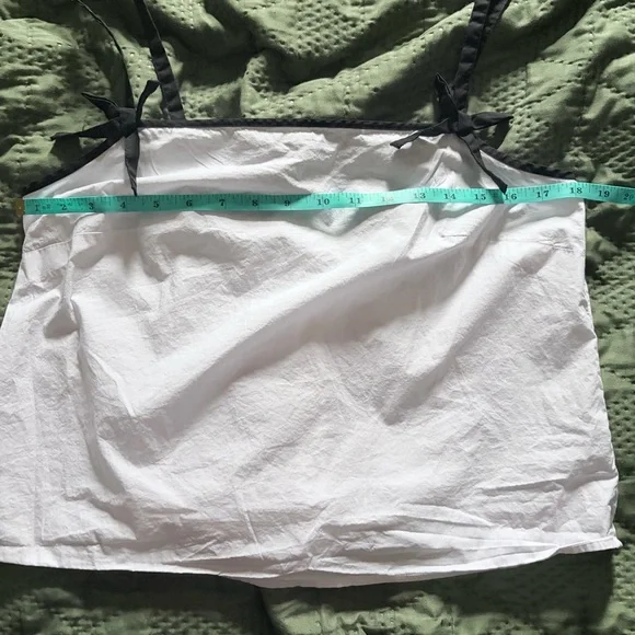 J. Crew White Camisole with Black Bow Accents - Picture 6 of 7